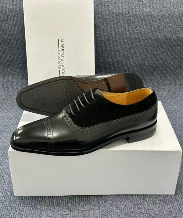 Alberto Gilardino Black Oxford Shoe
