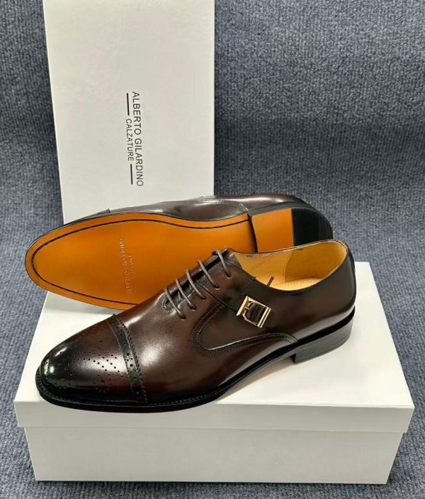 Alberto Gilardino Burnished Mahogany Monk-Oxford
