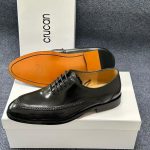 Crucan Woven-Detail Oxford – Obsidian Black